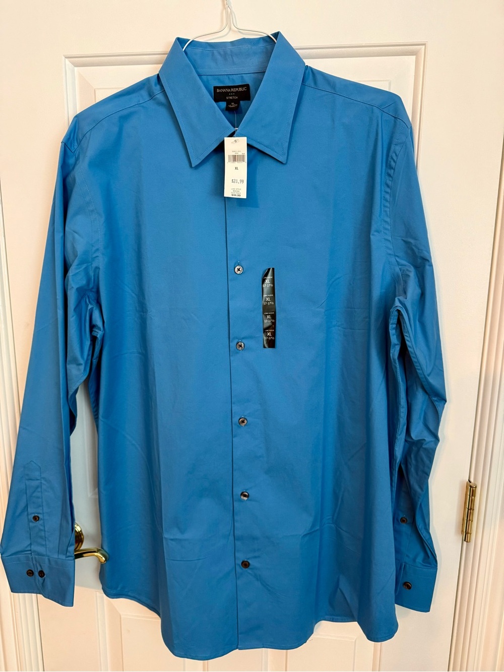 Banana Republic Men’s Long-Sleeve Dress Shirt - Teal Blue XL